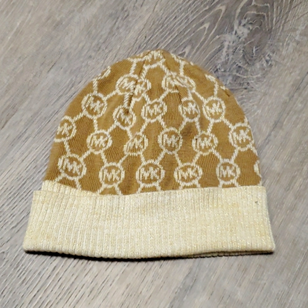 Michael Kors Cream Knit Logo Women's Hat Beanie